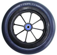 8 x 1-1/4 in. 8-Spoke Black Caster Wheel, 1.5: Hub Width