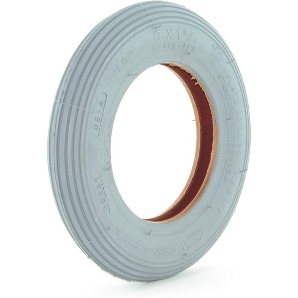 6 x 1 1/4 Pneumatic Tire, Light Gray