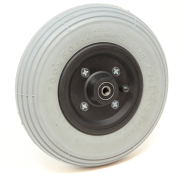 8 x 2 in. (200x50) 2-Piece Black Pneumatic Caster Wheel, Complete