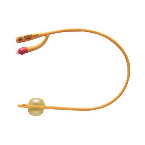 Teleflex Medical Inc Gold 2-Way Silicone Coated Latex Foley Catheter 16