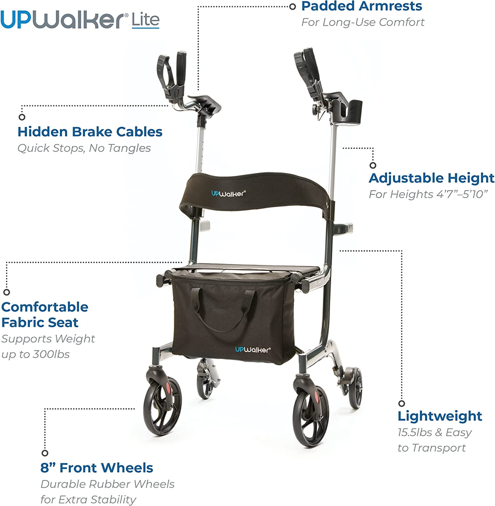 Upwalker Lite Upright Posture Walker Rollator Rollators 8482