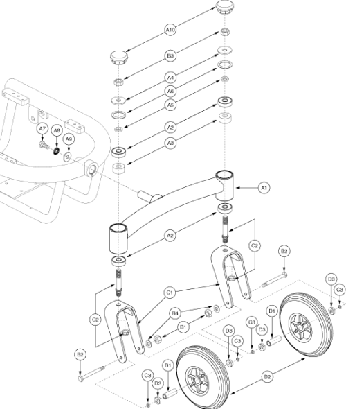 Articulating Beam Assembly parts diagram