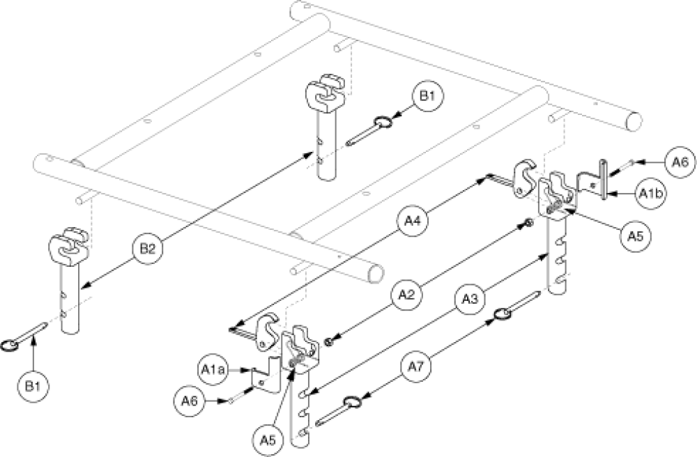 Seat Tower Assembly - H-frame Tower Mount parts diagram