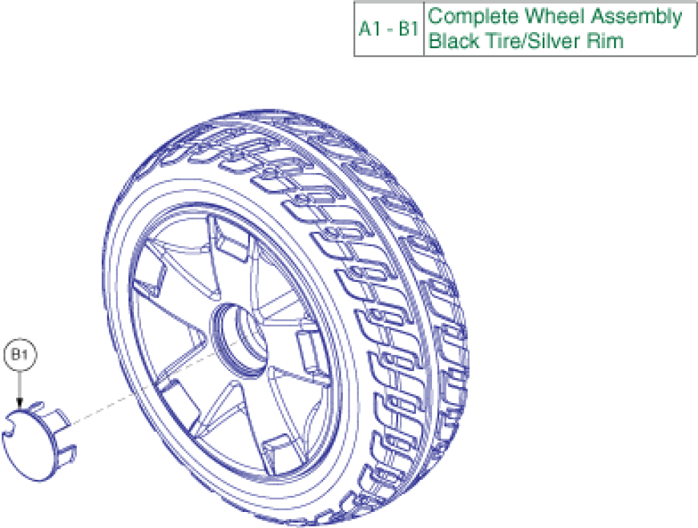 Wheel Assembly - Rear, Pu Foam 9.2 parts diagram