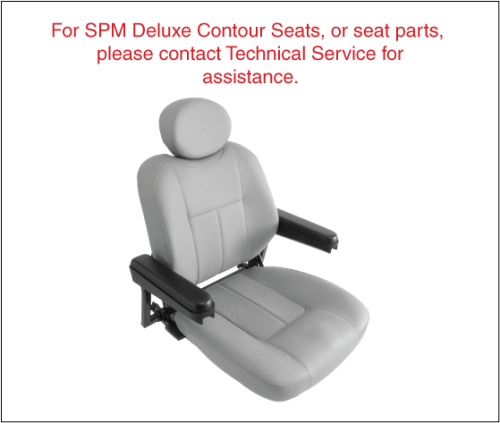 Special Measurement Dlx Contour Seats parts diagram