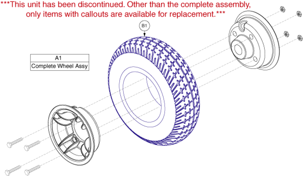 Wheel Assembly - Int Rear parts diagram