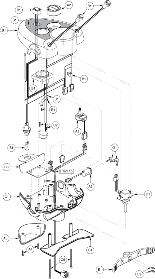 Electronics Assembly - Console 2 Version 1 parts diagram