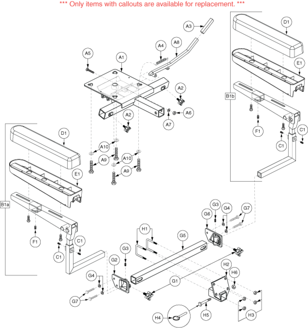 Seat Frame Pinchless 5265 parts diagram