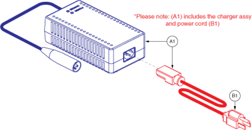 Off-board Charger, 3-amp parts diagram