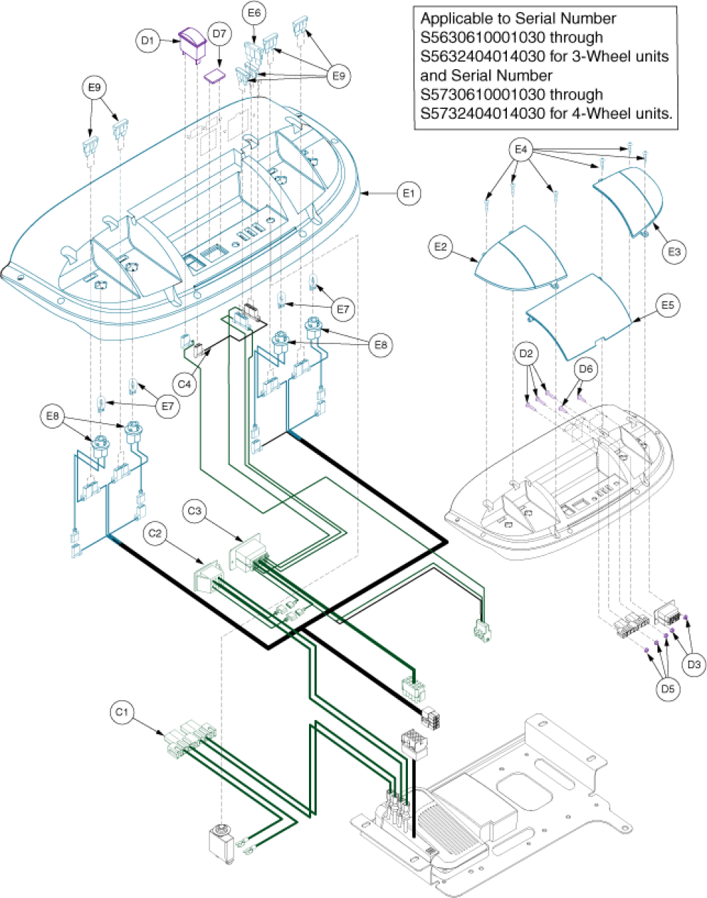 Electronics Assembly - Rear, Version 2 - Part 2 parts diagram
