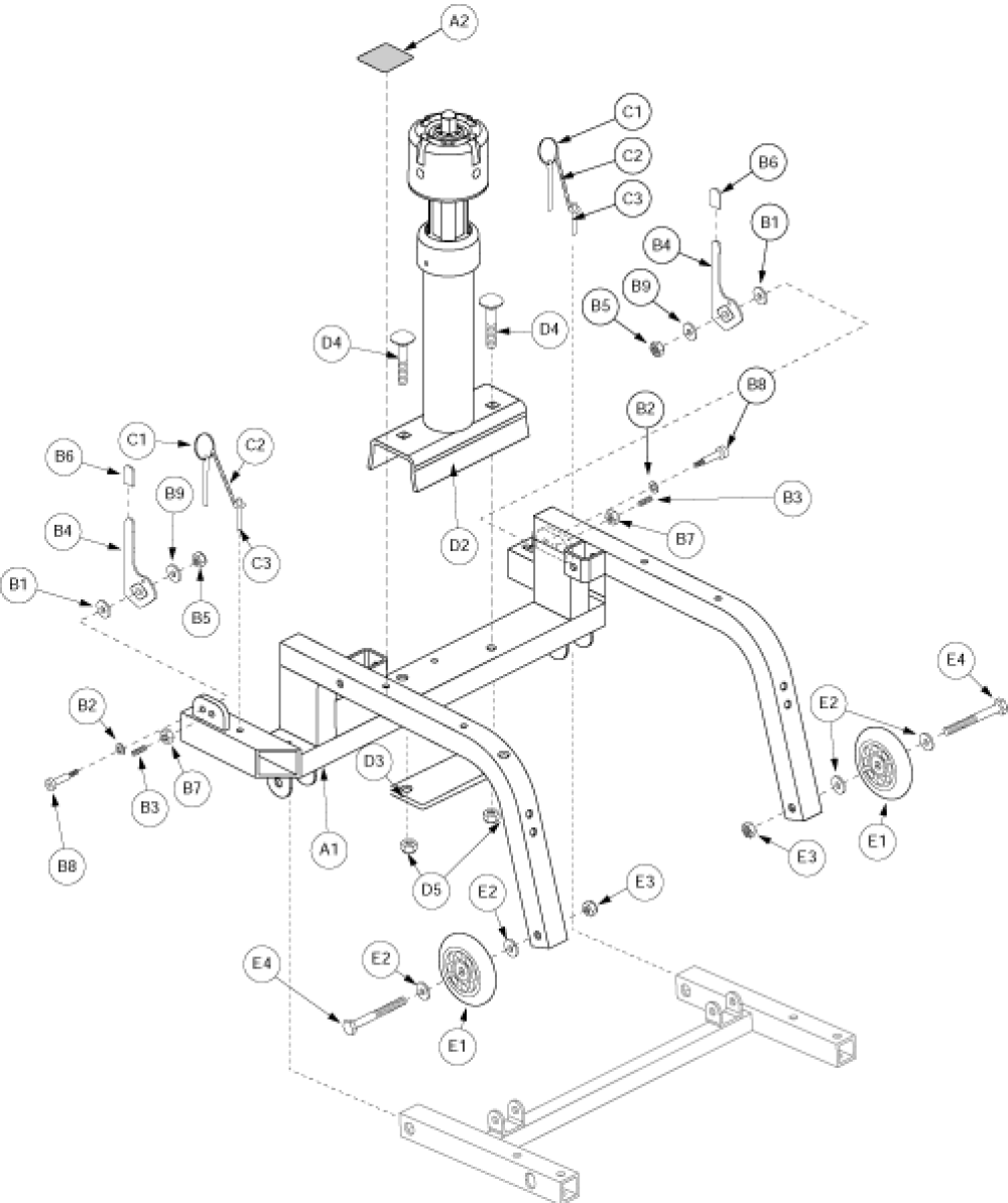 Frame Assembly - Rear 1 Metric parts diagram