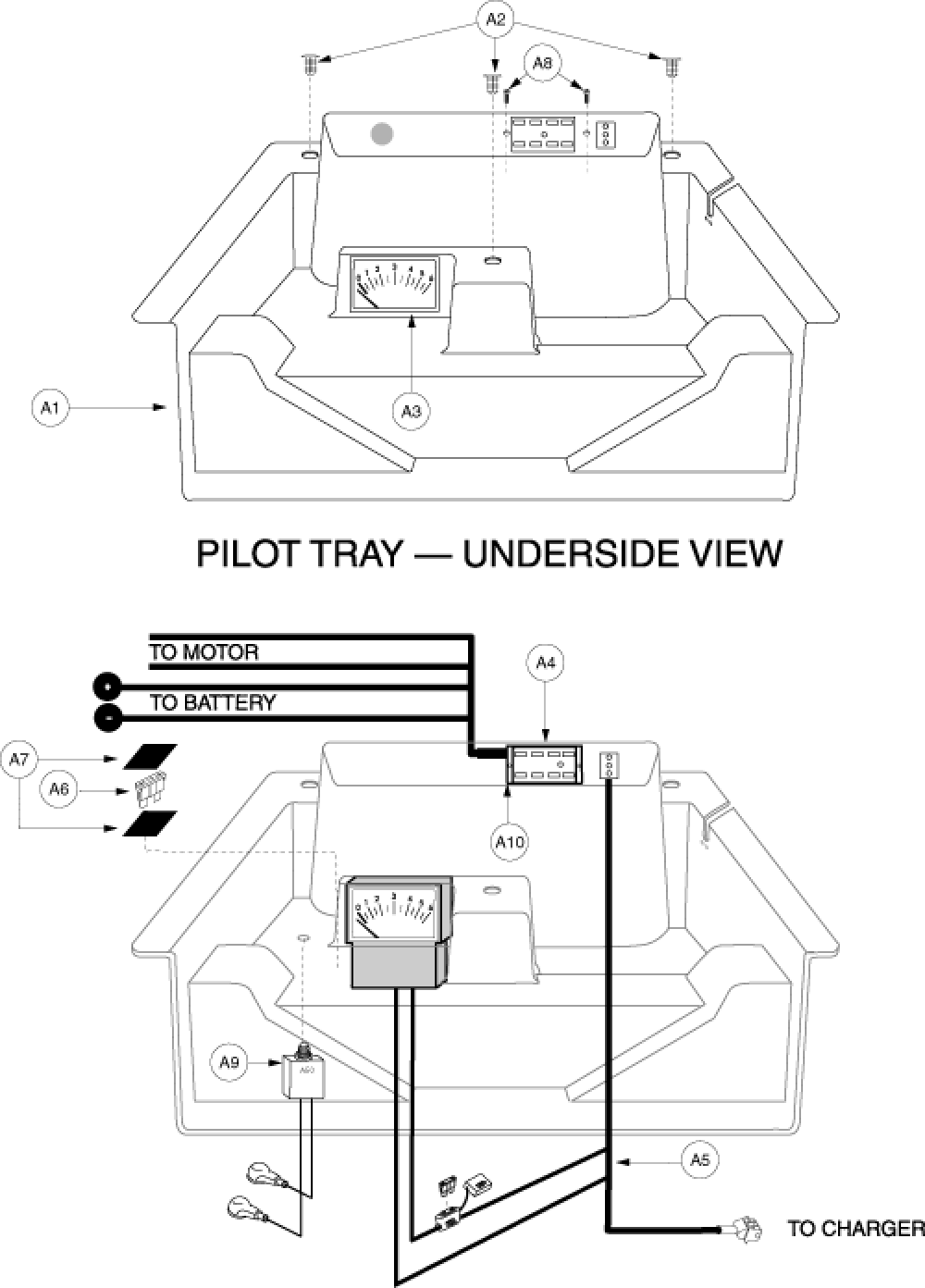 Utility Tray Assembly - Pilot Gen. 4 parts diagram