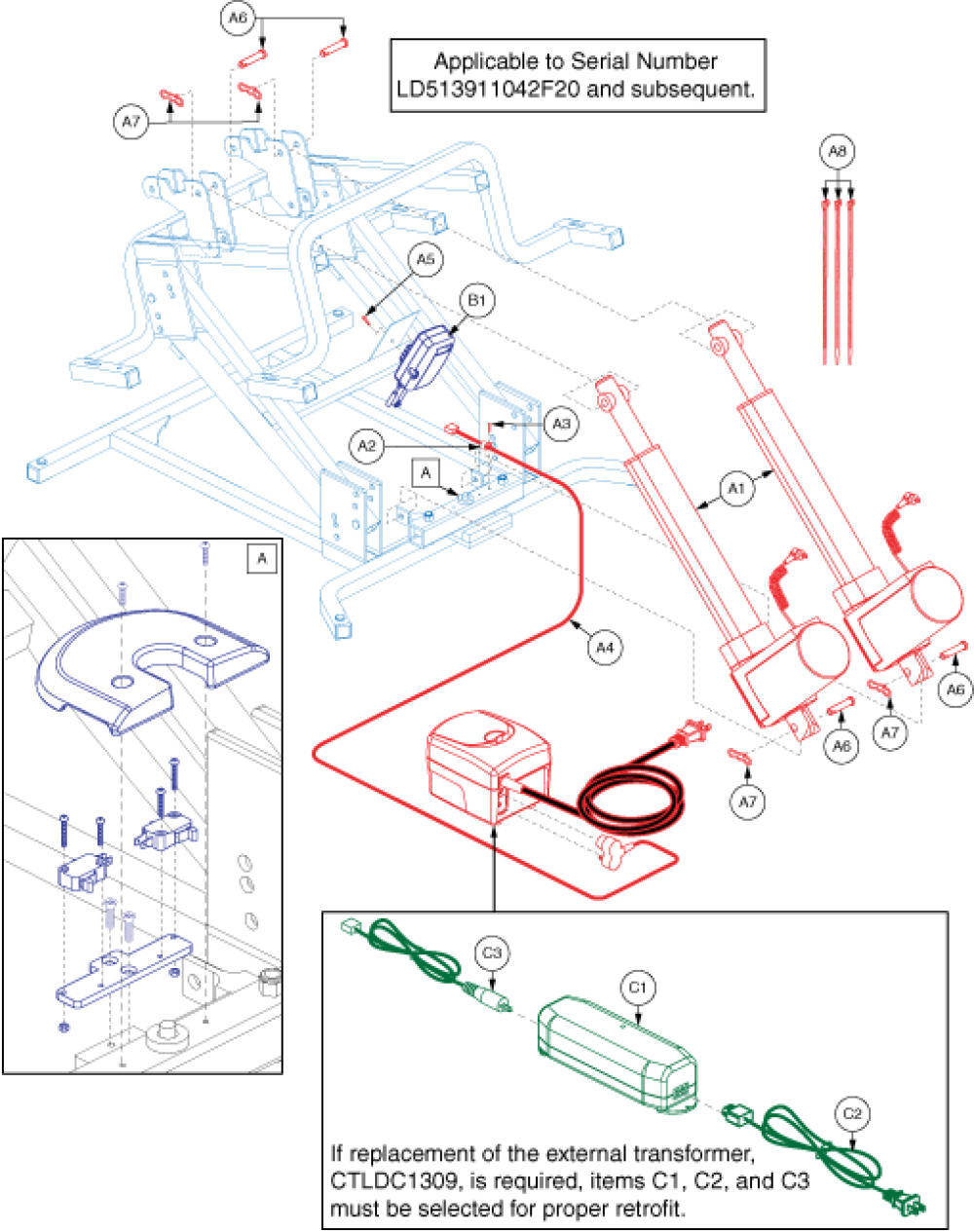 Motor Assembly - Heavyweight Dual Motor parts diagram