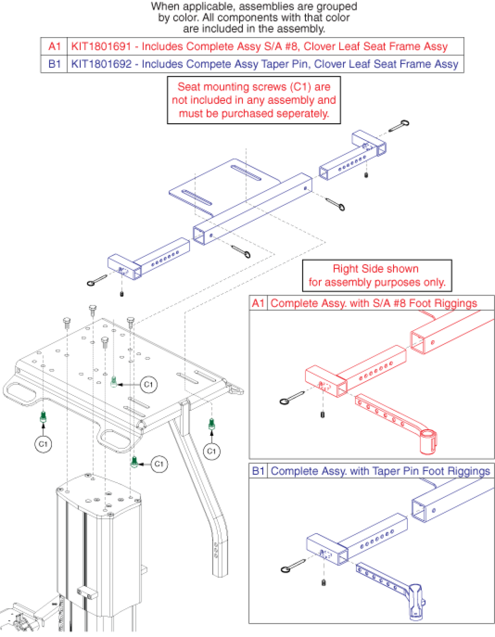 Elr Legrest Mounting Bracket Assembly parts diagram