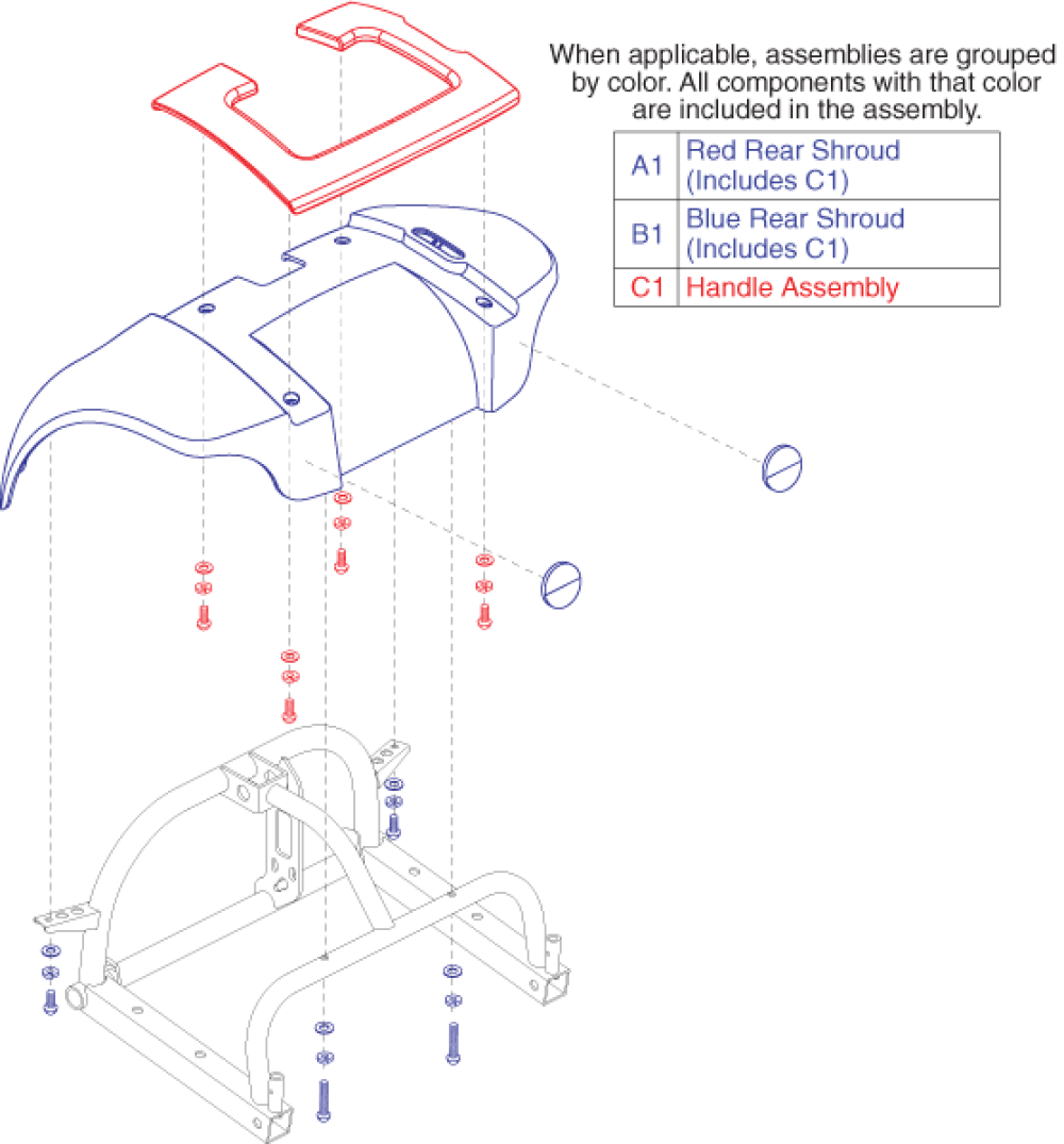 Go Go Ultra X - Rear Shroud parts diagram
