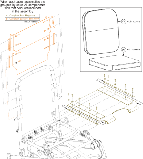 Passport - Seat Assembly parts diagram