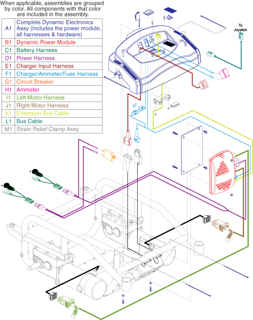 Electronics Assembly - Dynamic, Onboard Charger parts diagram