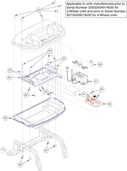 Electronics Assembly - Rear, Version 1 - Part 1 parts diagram