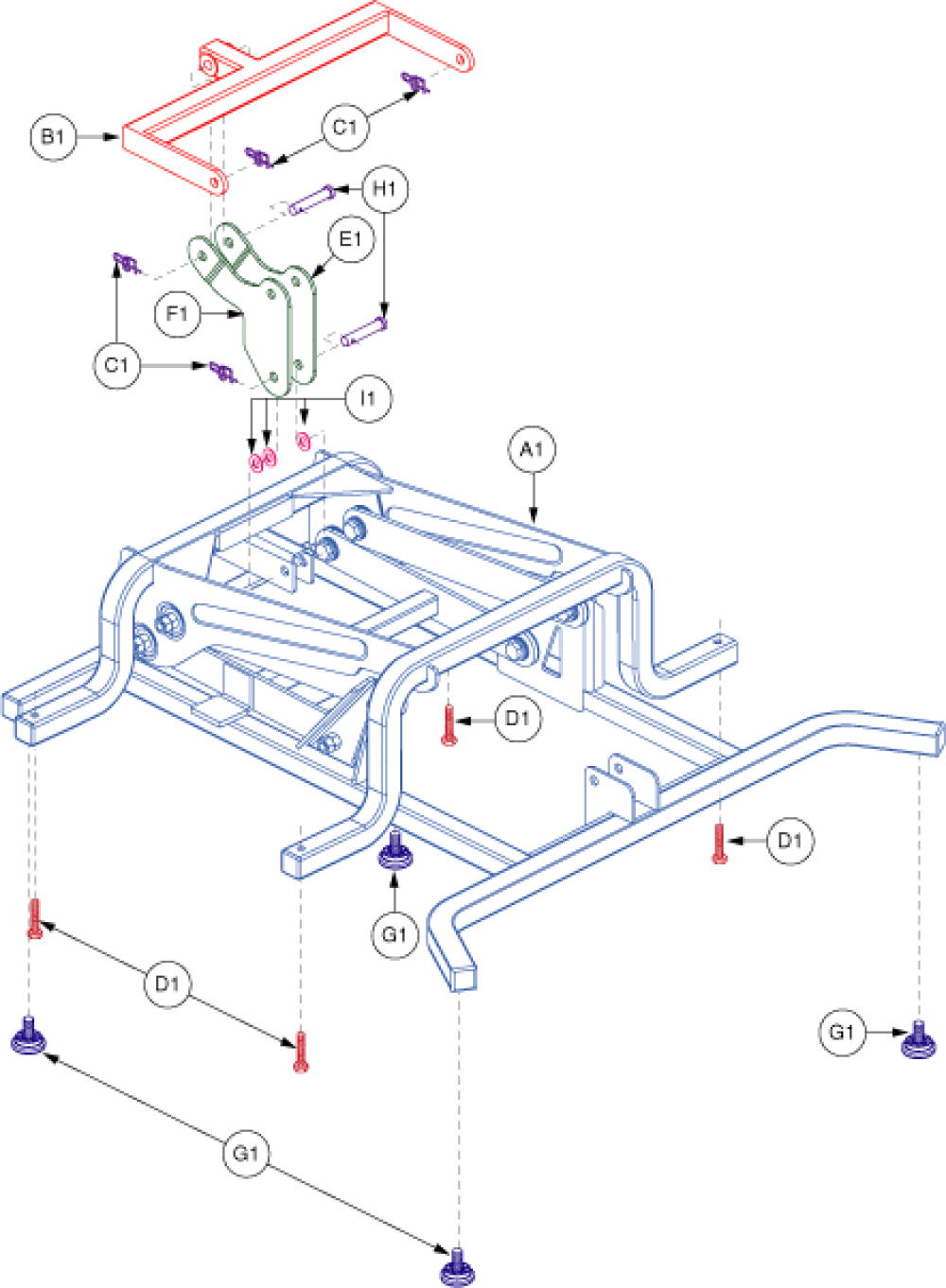 Lift Mechanism - Lc101 parts diagram