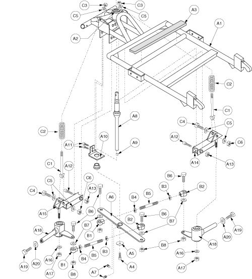 Frame Assembly - Front Gen1 parts diagram