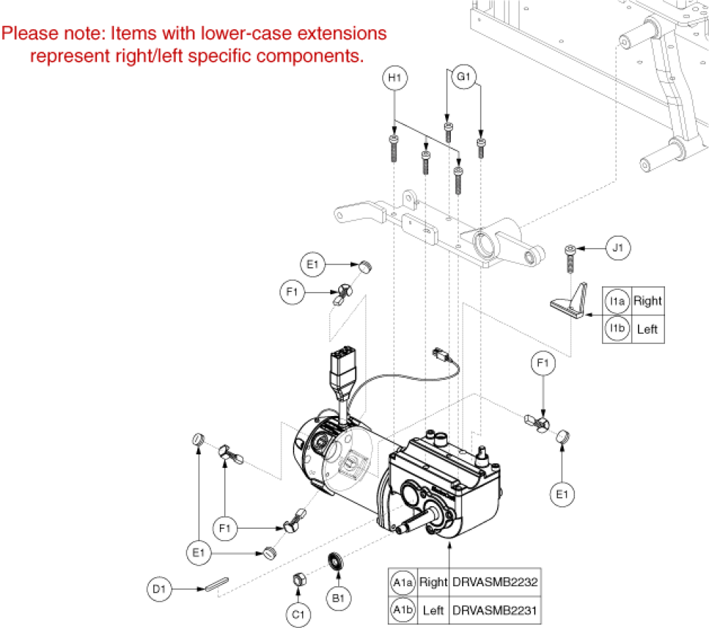 Motor Assy - Accu-trac, Song 6 Mph parts diagram