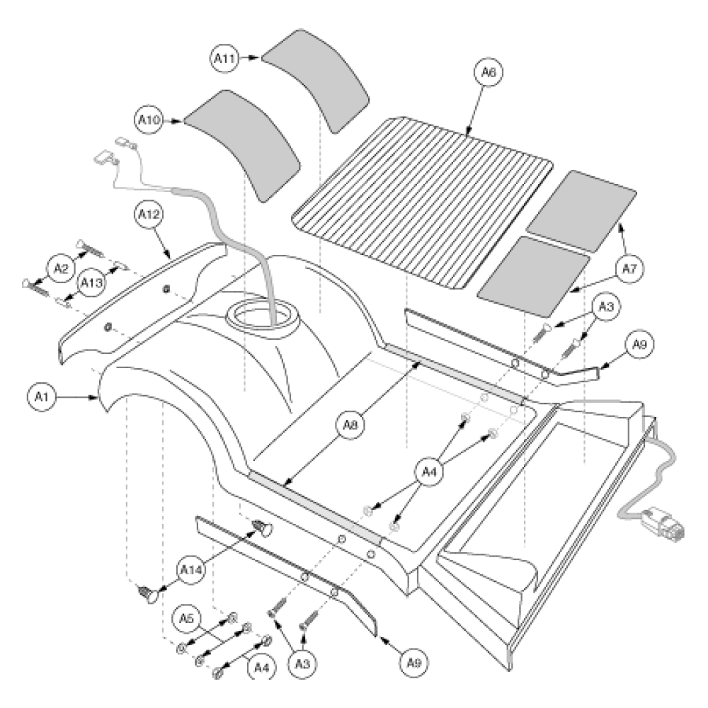Shroud Assembly - Front 4 Wheel Gen 1 parts diagram