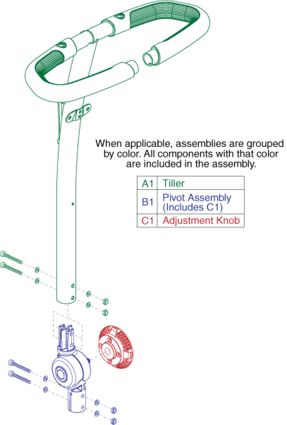 Tiller Assembly parts diagram