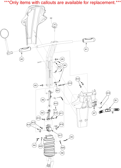 Frame Assembly - Tiller 2 parts diagram