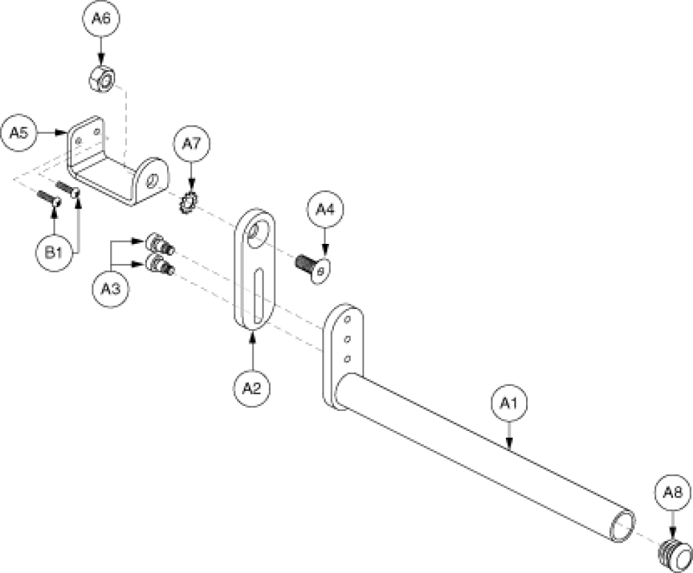 Joystick Mounting Bracket - Multi-axis, Remote Plus parts diagram