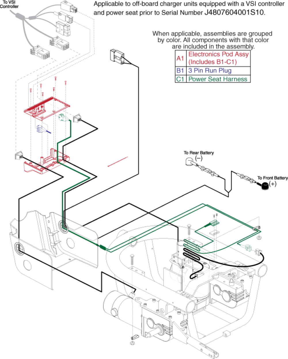 Electronics Tray Assembly - Vsi, Power Seat, Off-board parts diagram