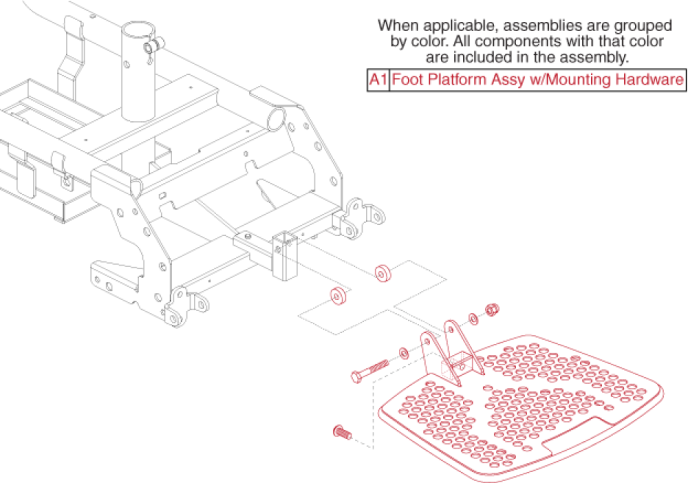 Foot Platform Assembly parts diagram