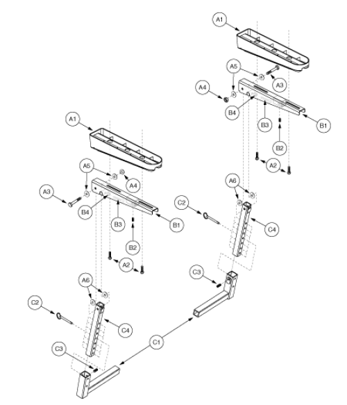 Armrest Assy's - Flip-up Height Adjust Full Length parts diagram