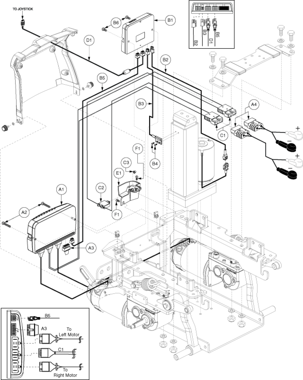 Q-logic, Power Seat Thru Joystick parts diagram