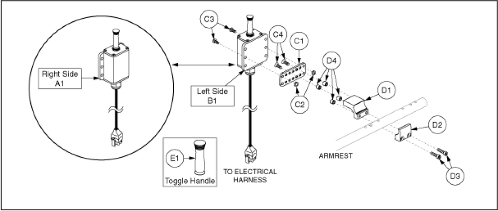 Multi-positional High Power Toggle parts diagram
