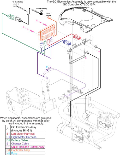 Electronics Tray Assembly - Gc2 parts diagram
