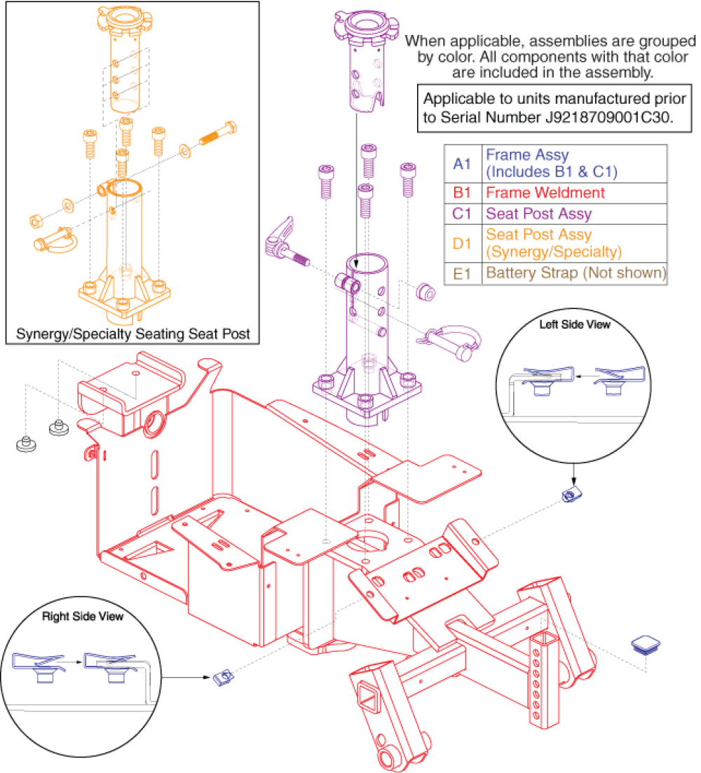 Main Frame Assembly - Select 6 parts diagram