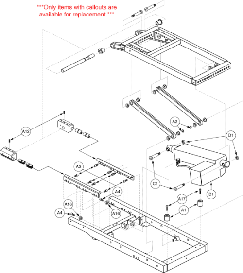 Tb2 Tilt Base Assembly - Version 1 parts diagram