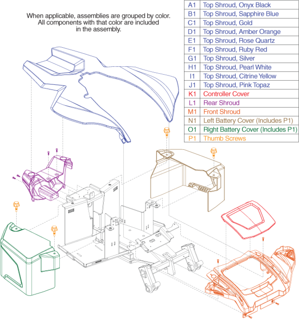 Shroud Assembly parts diagram