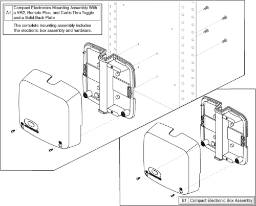 Electronics Mount - Compact Ele Box, Thru Toggle, Solid Ba parts diagram
