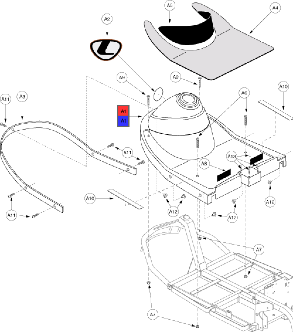 Shroud Assembly - Front Gen. 2 parts diagram