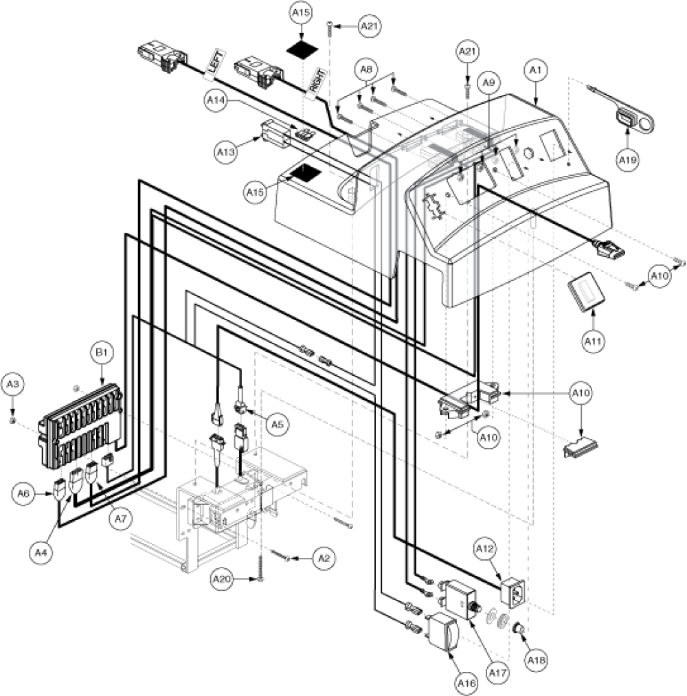 Electronics Tray Assembly parts diagram