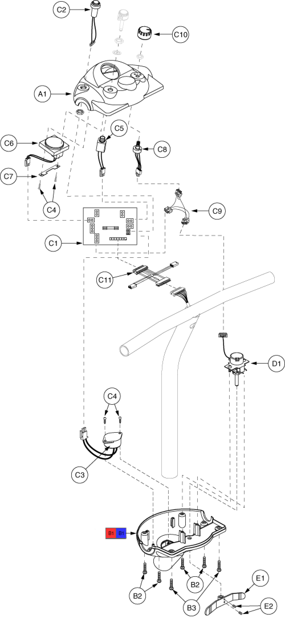 Electronics Assembly - Console (dash) parts diagram