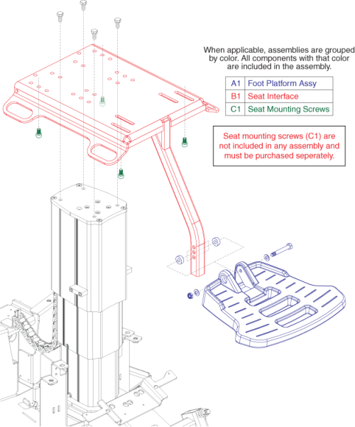 Footplate And Seat Interface parts diagram