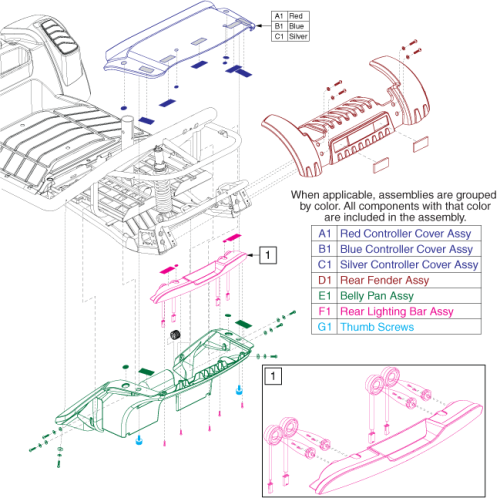 Shroud Assembly - Main, Us, Rear W/lights, Phase 2 parts diagram