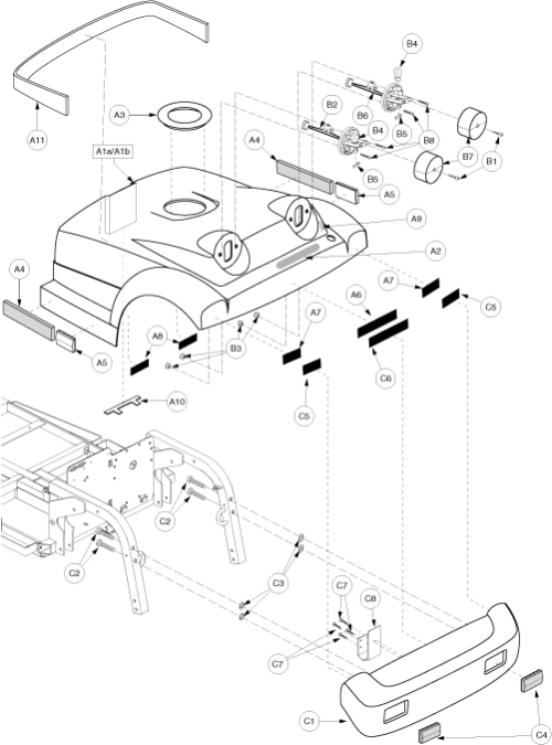Shroud Assembly - Rear Gen. 2 parts diagram
