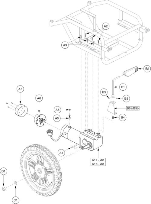 Motor Assembly - Gen. 2 parts diagram