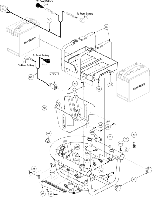 Main Frame Assembly - Generation 2 parts diagram