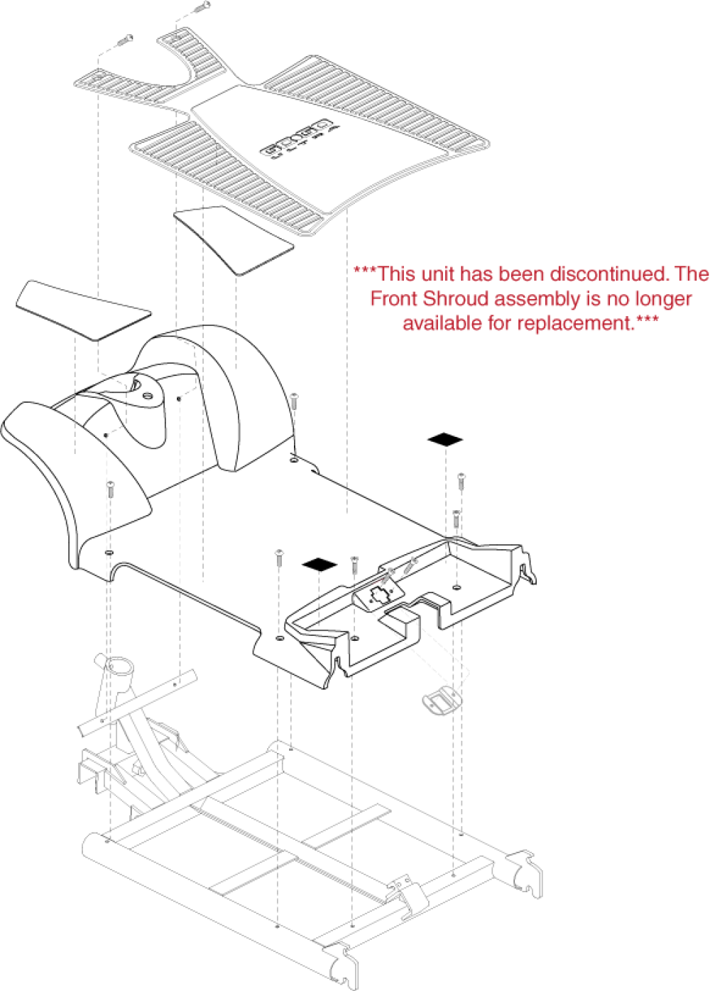 Shroud Assembly - Front (4-whl) parts diagram