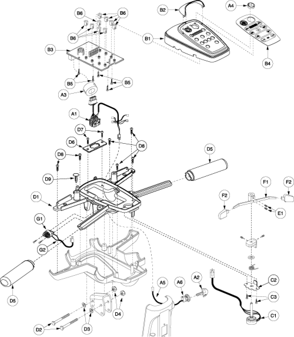 Electronics Assembly - Console2g2 parts diagram