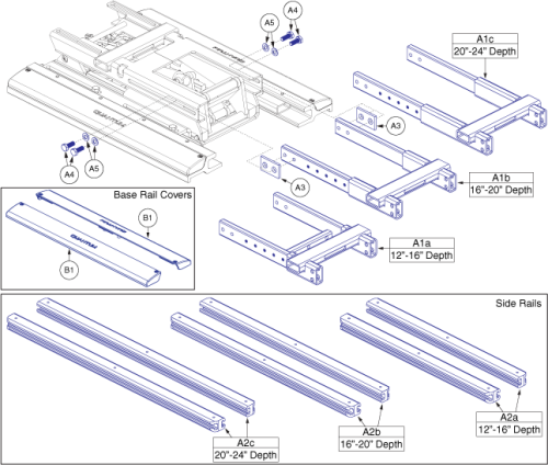 Tb3 Version 1 Tilt Depth Components And Side Rails parts diagram